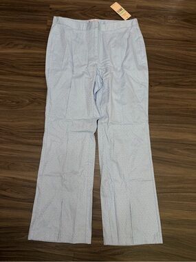 NWT nanette lepore women’s sz 8 Light Blue Pants lightweight straight leg